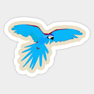 Blue Parrot Sticker